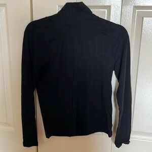 3 Banana Republic Adorno Turtleneck T-Shirts, Black, Gray, and White